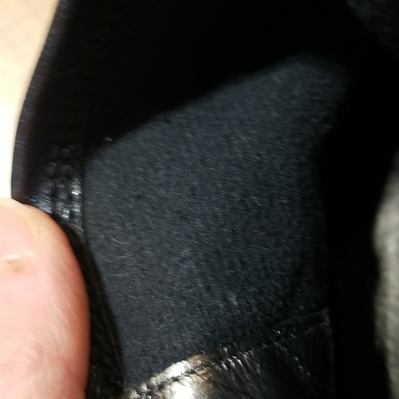 FRANCE MODE On Trend Blue Gray Black Mixed Media Booties with Straps - Picture 14 of 15